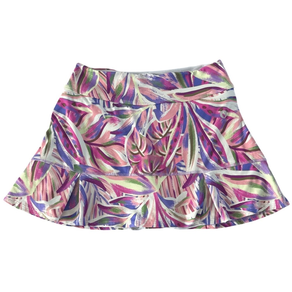 Dona Jo Skirt Skort Tropical Pink Golf Pickleball Tennis Medium 14.5" $82